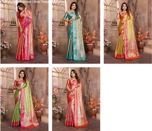 Vanita Non-Branded Stmai Tissue Silk Sarees