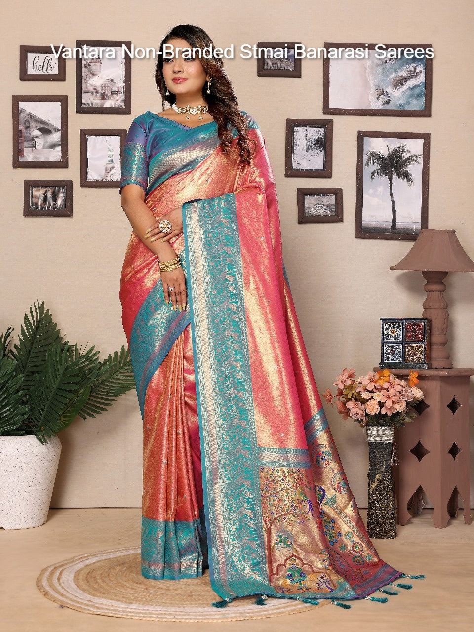 Vantara Non-Branded Stmai Banarasi Sarees
