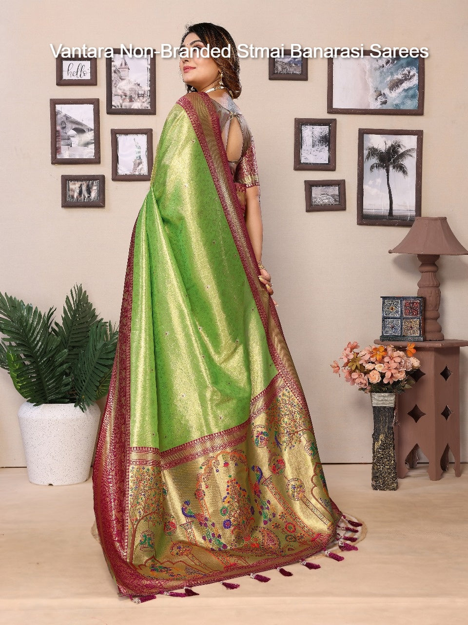 Vantara Non-Branded Stmai Banarasi Sarees