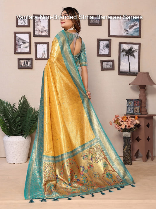 Vantara Non-Branded Stmai Banarasi Sarees