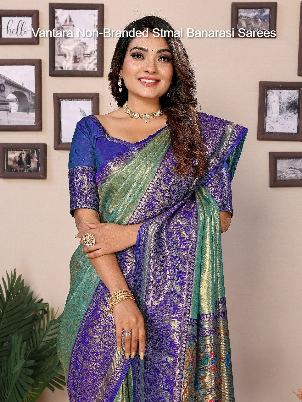 Vantara Non-Branded Stmai Banarasi Sarees