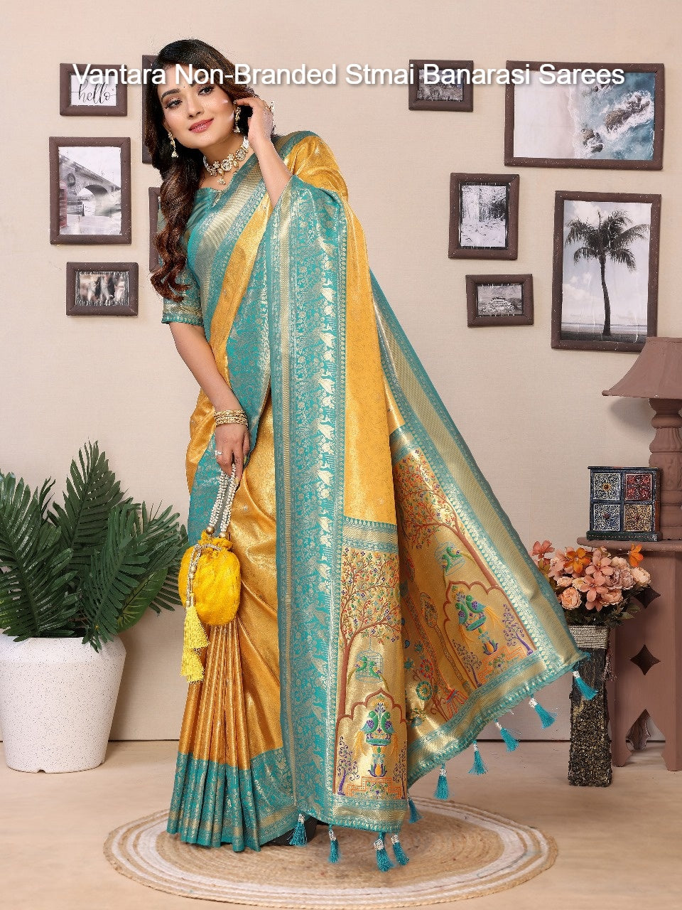 Vantara Non-Branded Stmai Banarasi Sarees