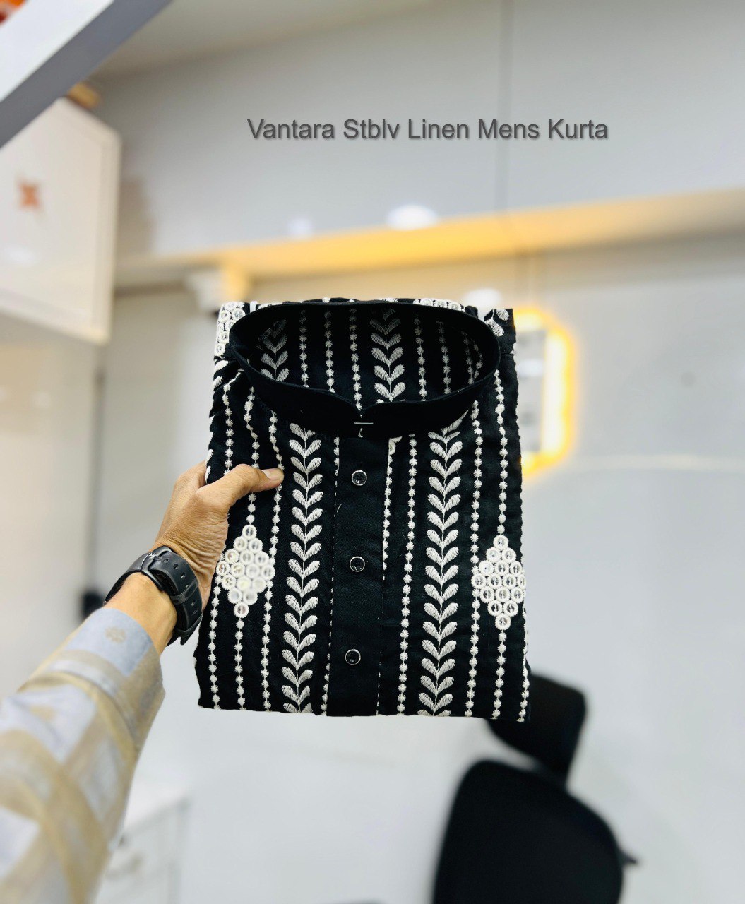 Vantara Stblv Linen Mens Kurta