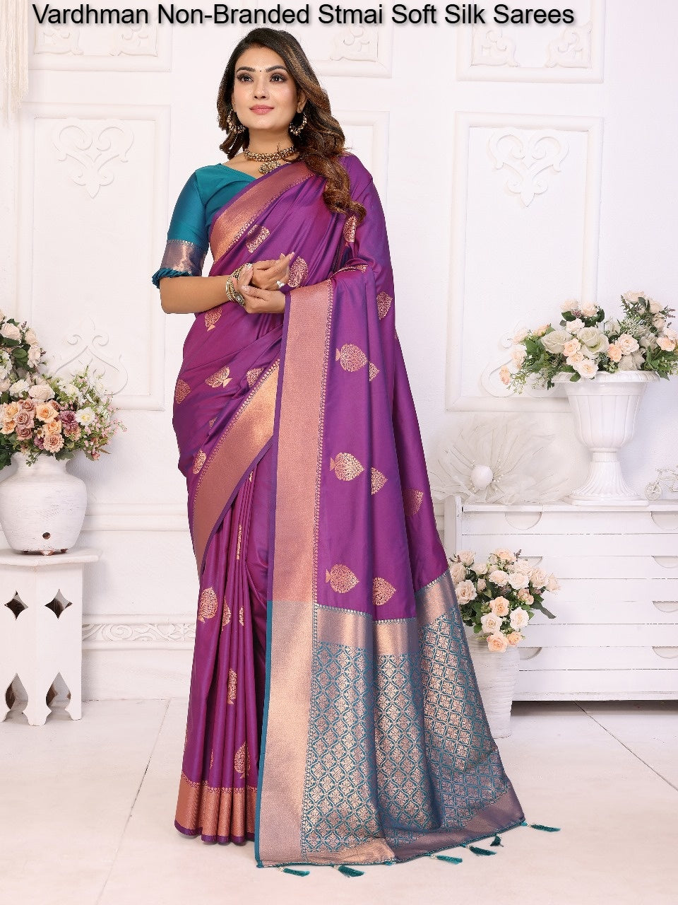 Vardhman Non-Branded Stmai Soft Silk Sarees