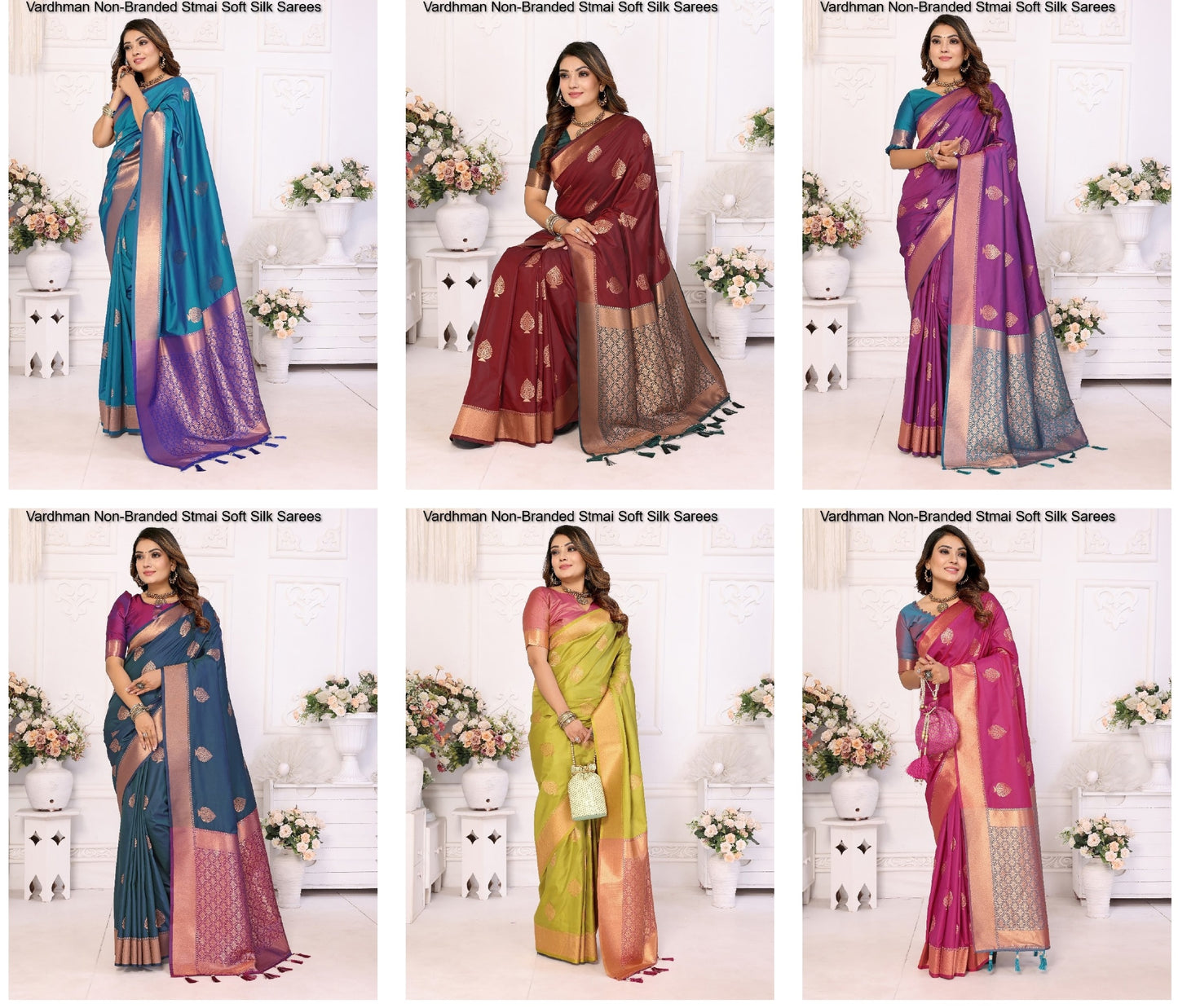 Vardhman Non-Branded Stmai Soft Silk Sarees