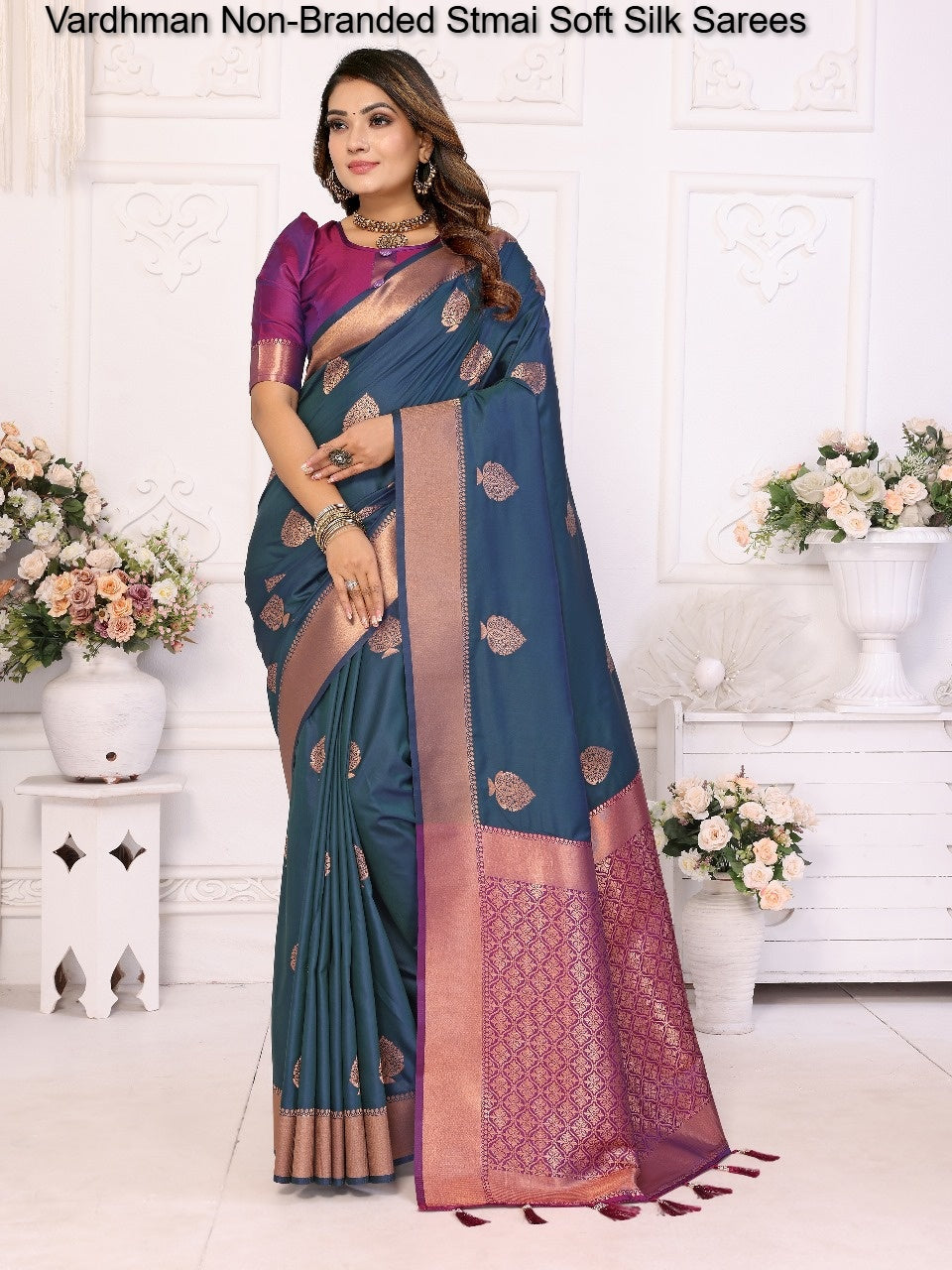 Vardhman Non-Branded Stmai Soft Silk Sarees
