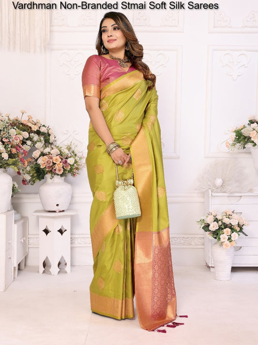 Vardhman Non-Branded Stmai Soft Silk Sarees