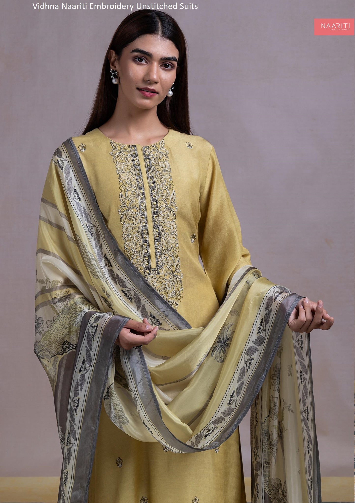 Vidhna Naariti Embroidery Unstitched Suits