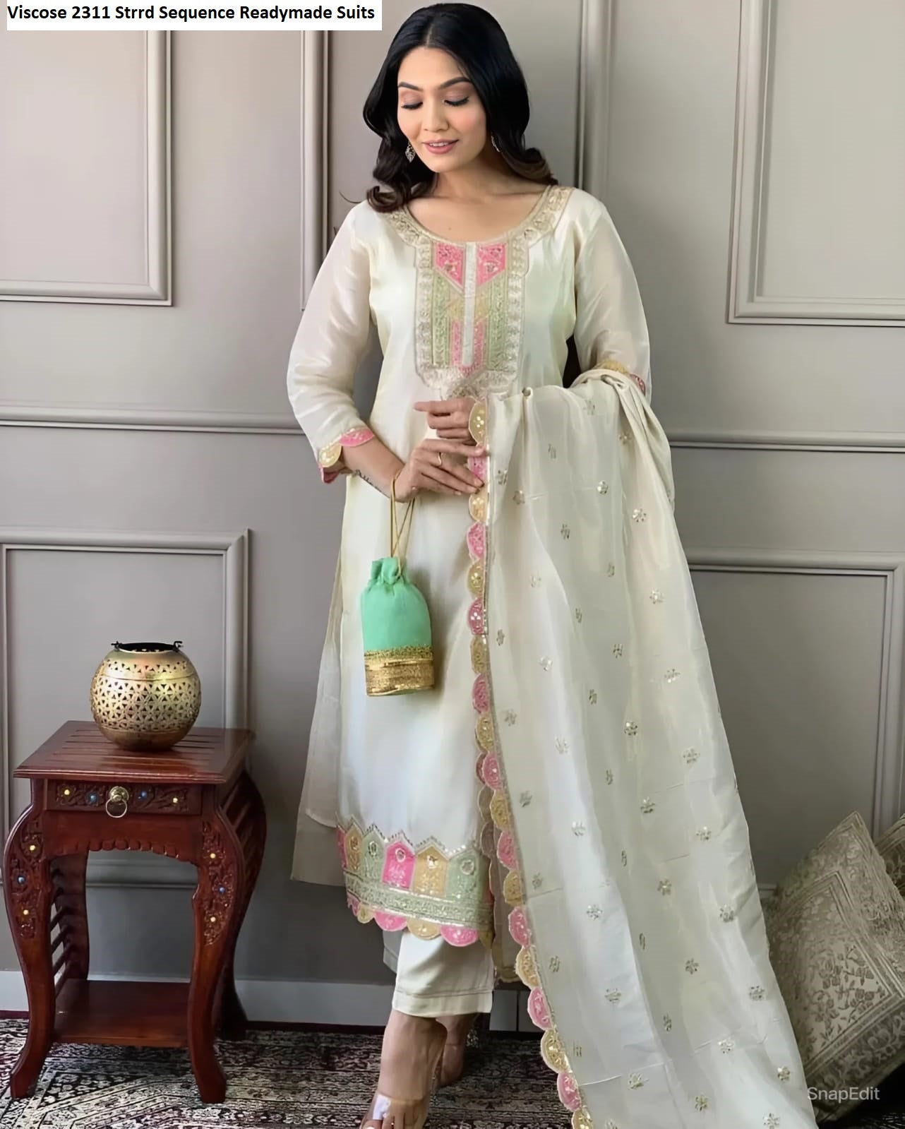 Viscose 2311 Strrd Sequence Readymade Suits