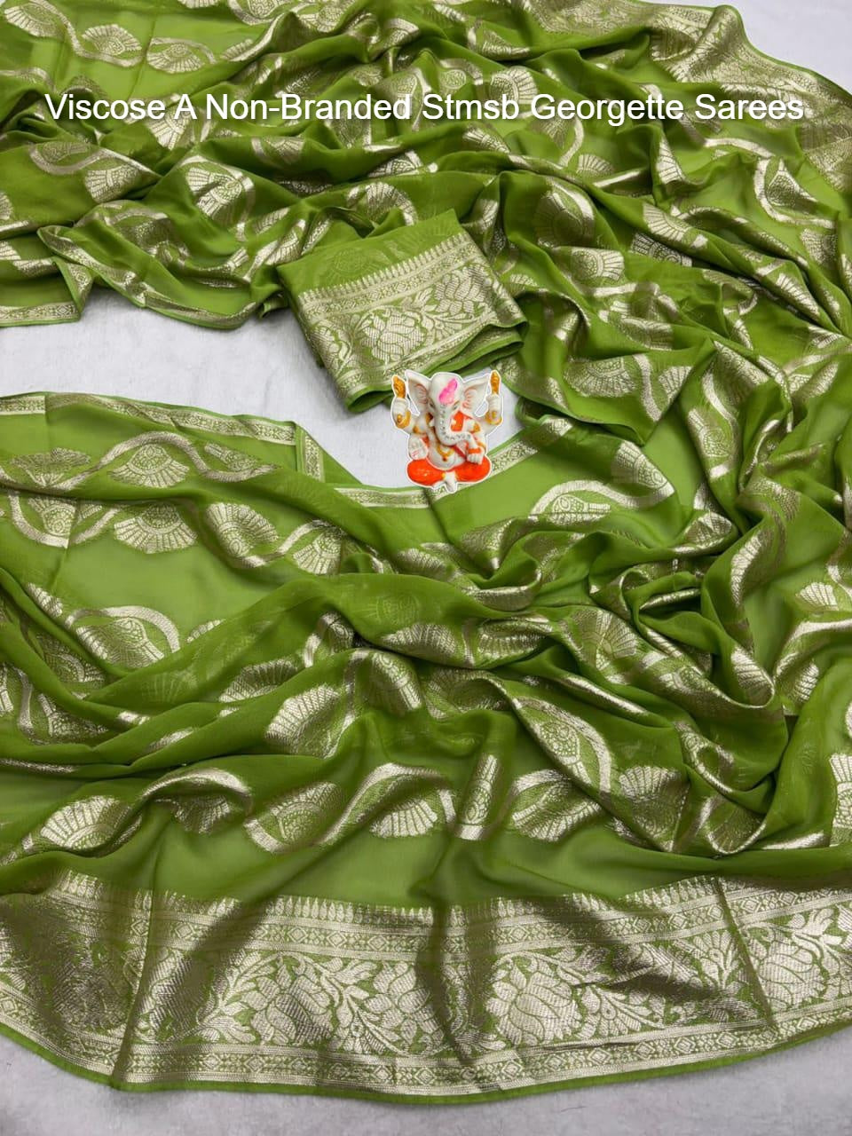 Viscose A Non-Branded Stmsb Georgette Sarees