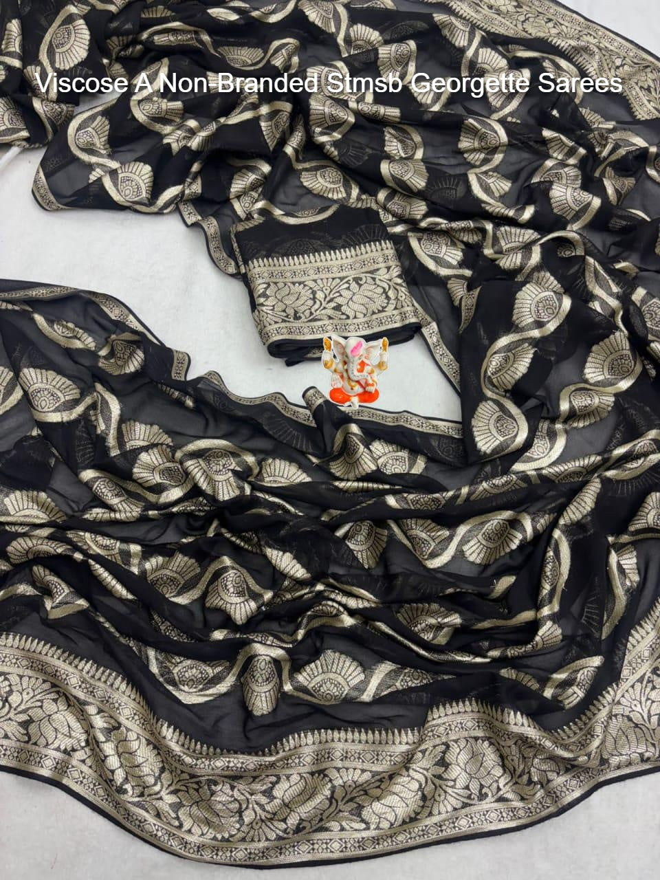 Viscose A Non-Branded Stmsb Georgette Sarees