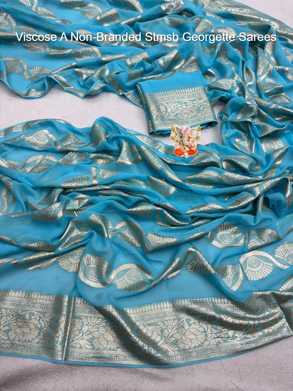 Viscose A Non-Branded Stmsb Georgette Sarees