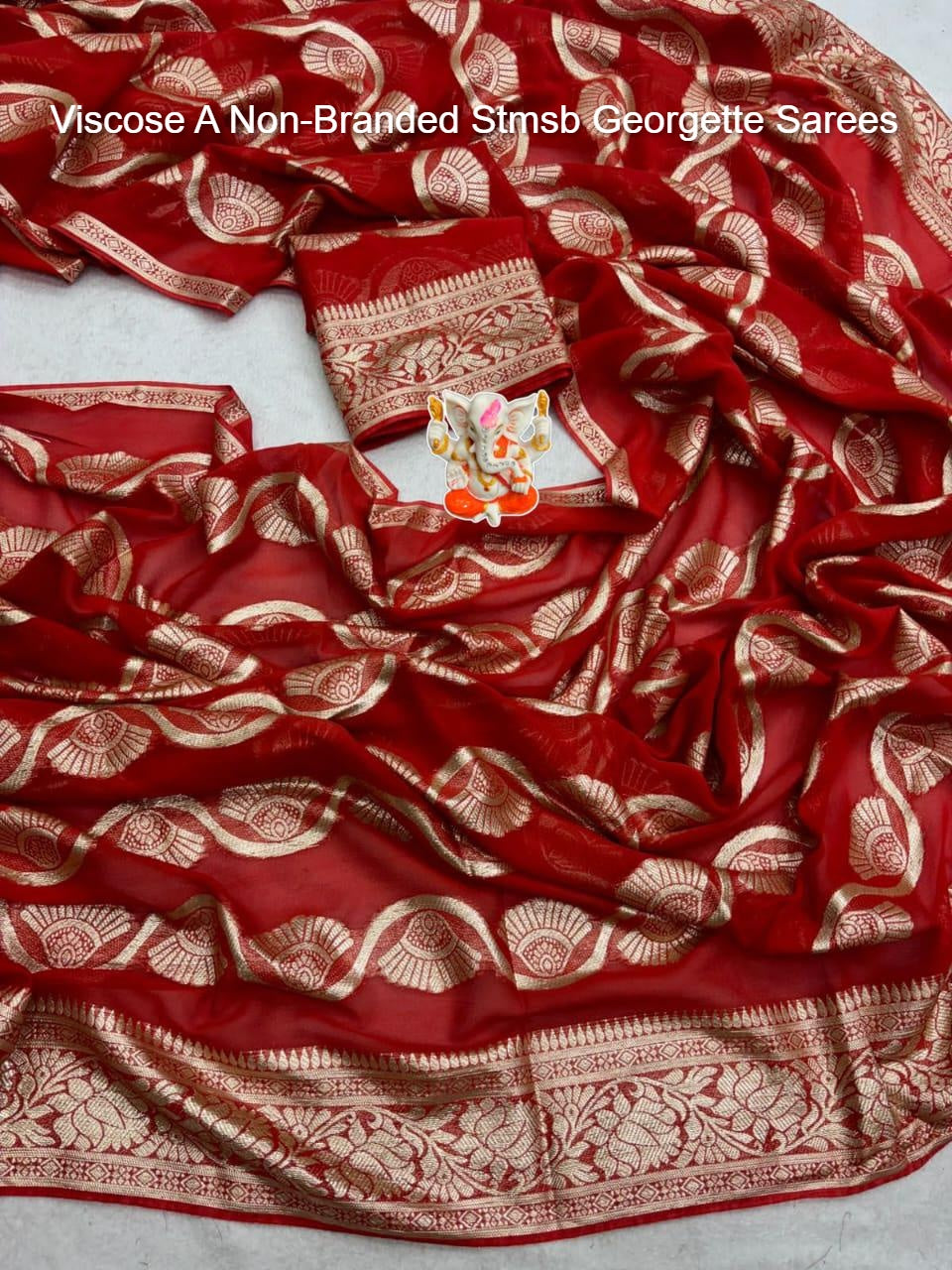 Viscose A Non-Branded Stmsb Georgette Sarees