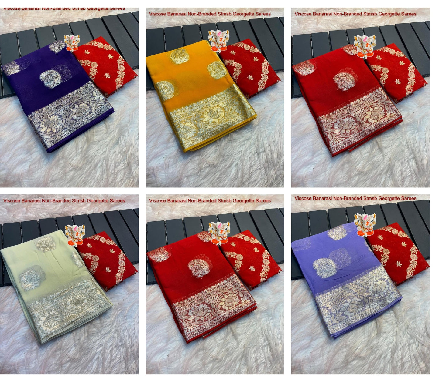 Viscose Banarasi Non-Branded Stmsb Georgette Sarees