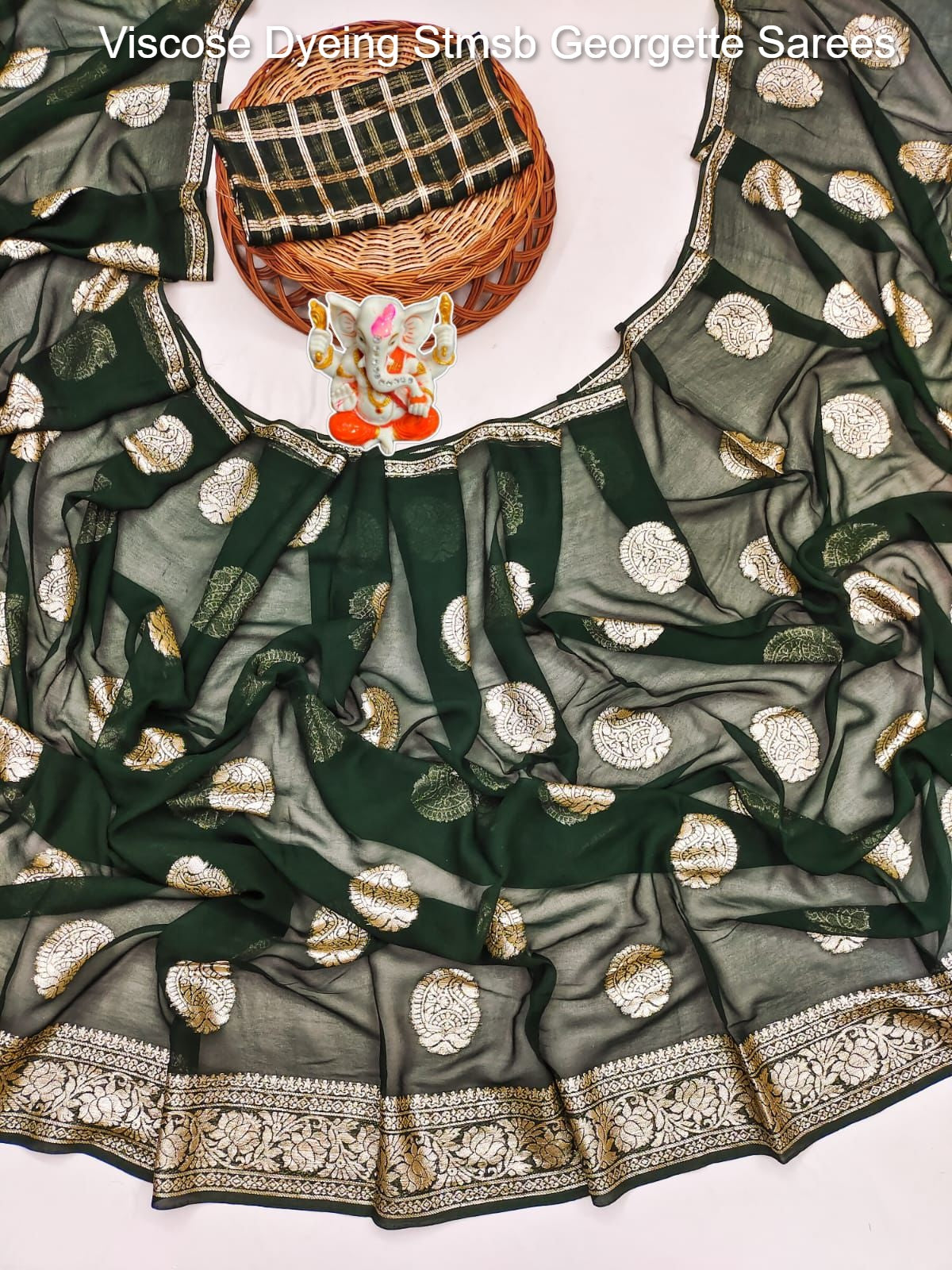 Viscose Dyeing Stmsb Georgette Sarees