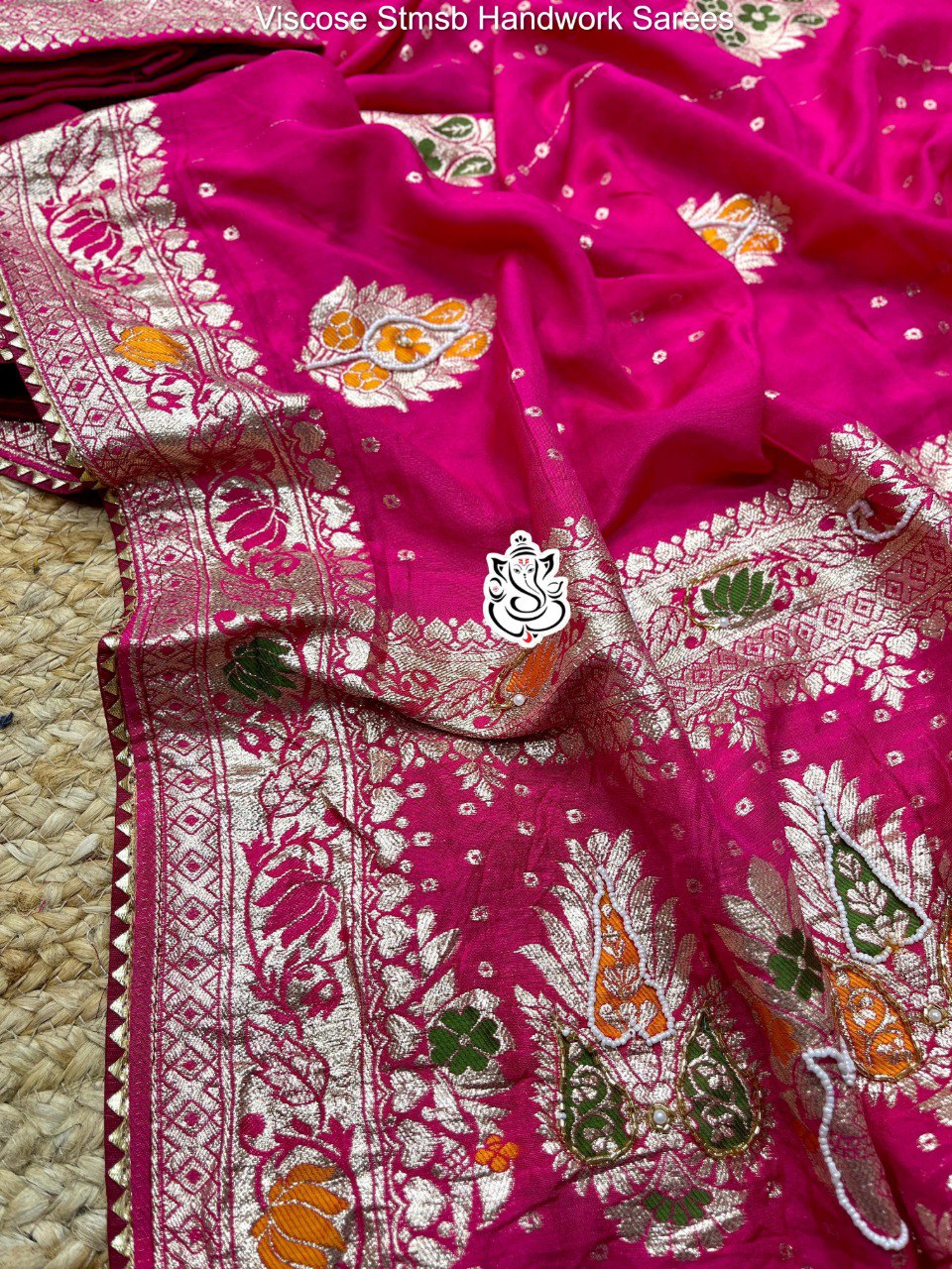 Viscose Stmsb Handwork Sarees