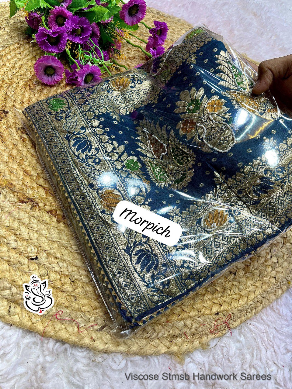 Viscose Stmsb Handwork Sarees