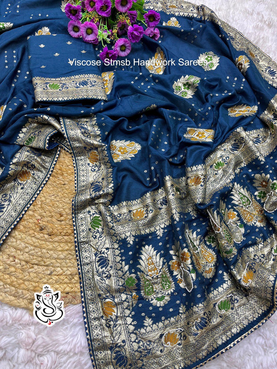 Viscose Stmsb Handwork Sarees