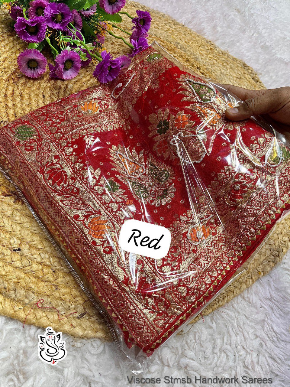 Viscose Stmsb Handwork Sarees