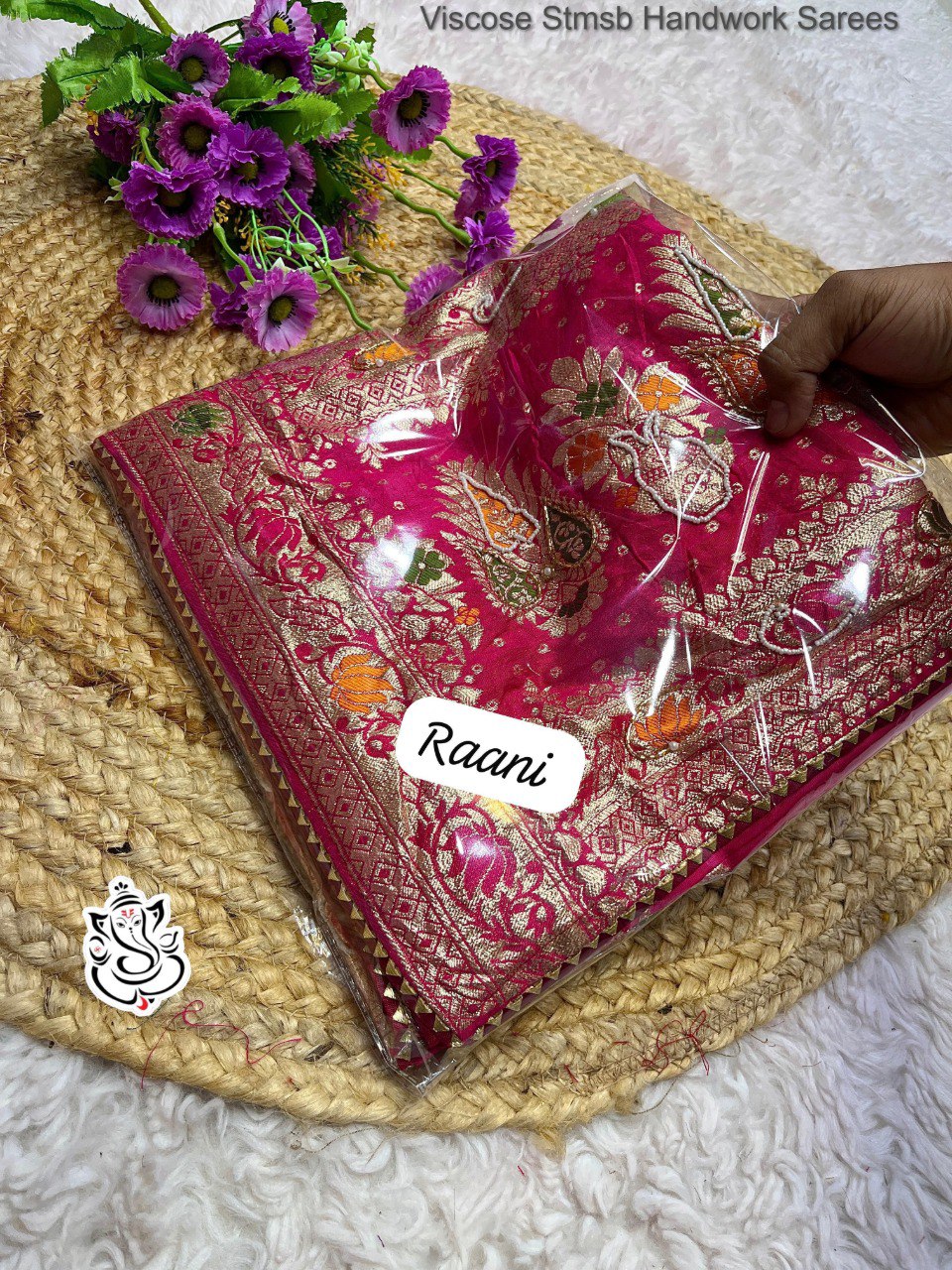 Viscose Stmsb Handwork Sarees