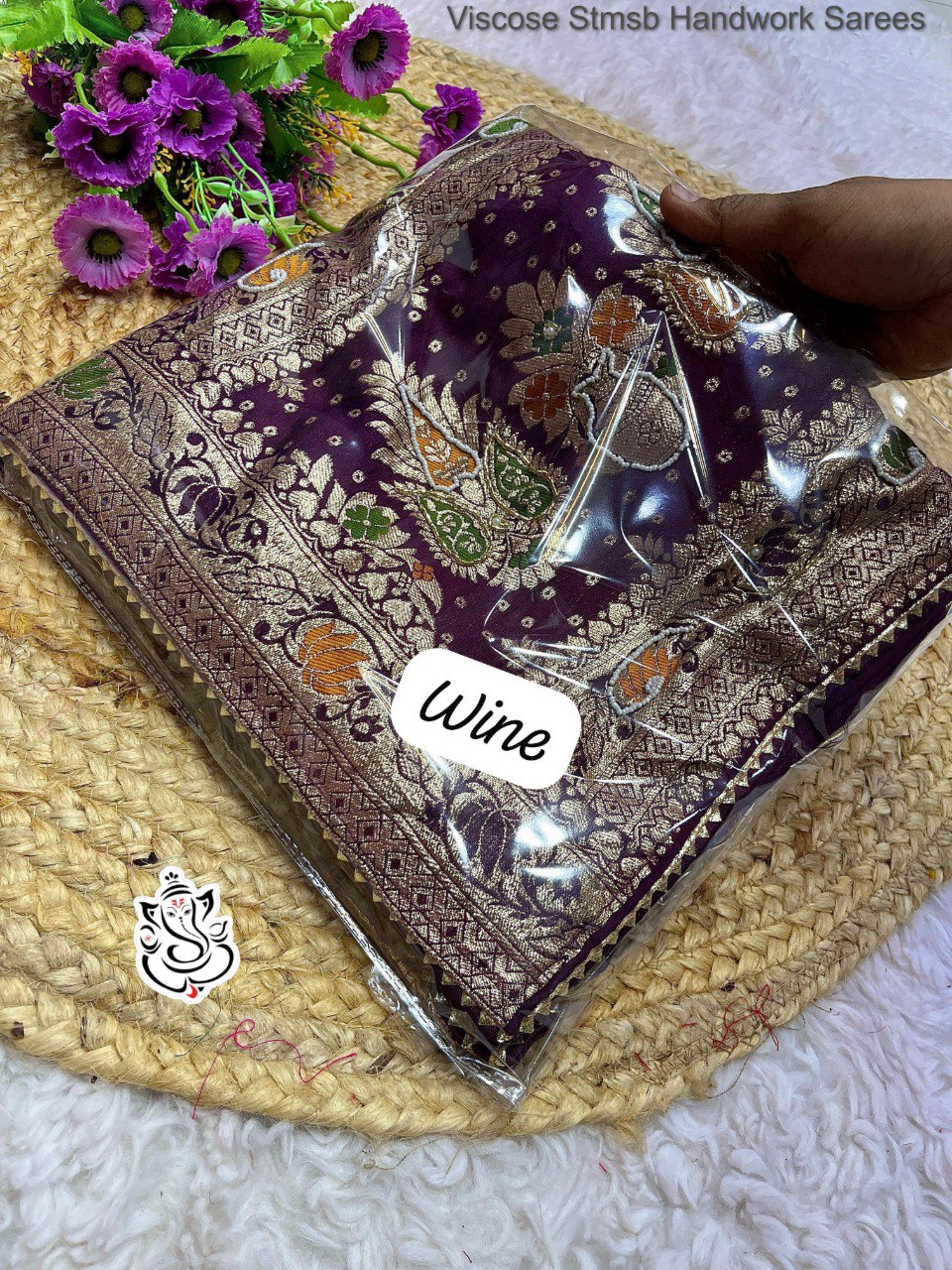 Viscose Stmsb Handwork Sarees