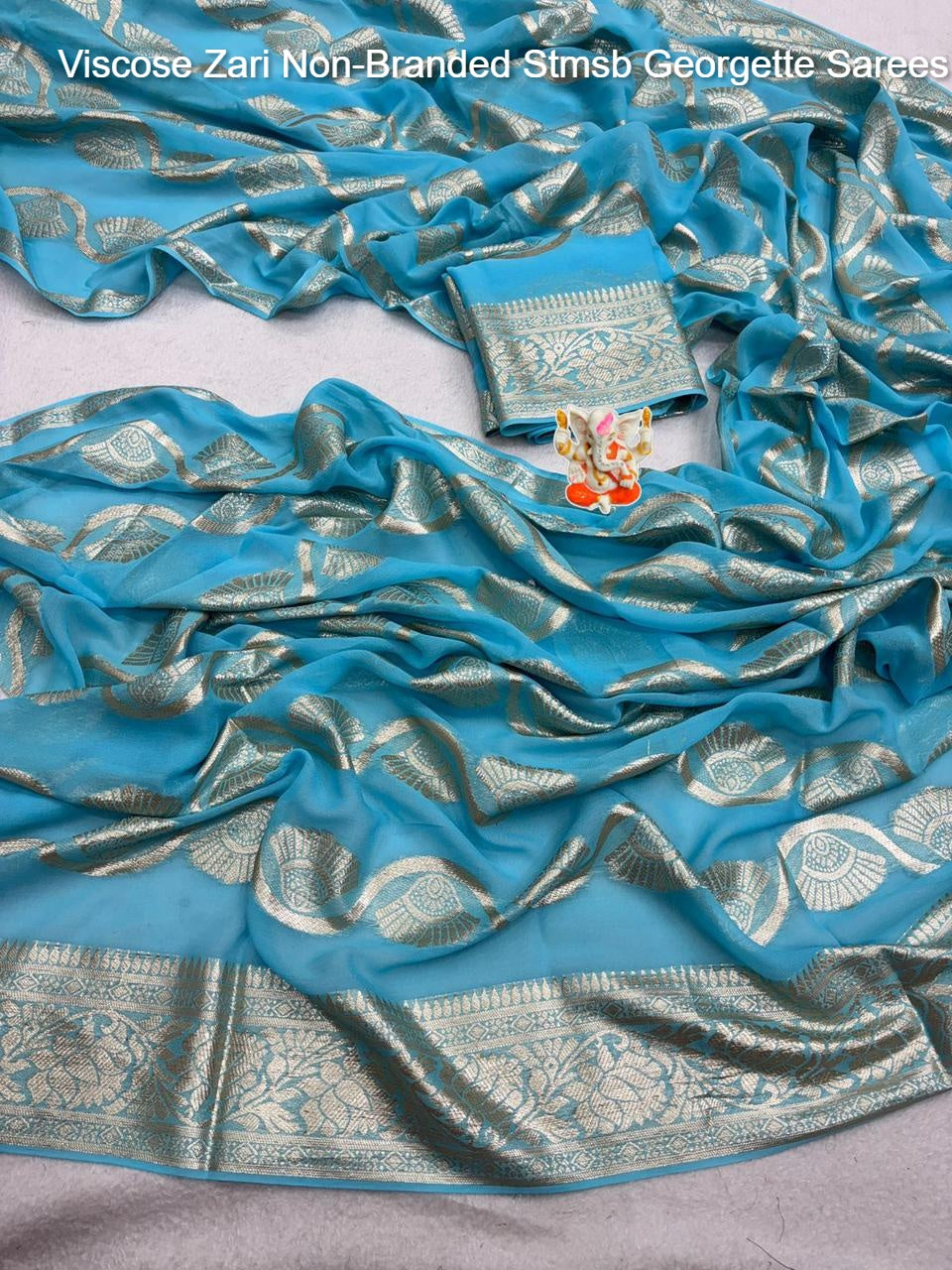 Viscose Zari Non-Branded Stmsb Georgette Sarees