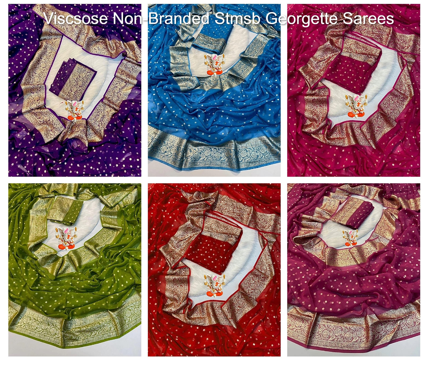 Viscsose Non-Branded Stmsb Georgette Sarees