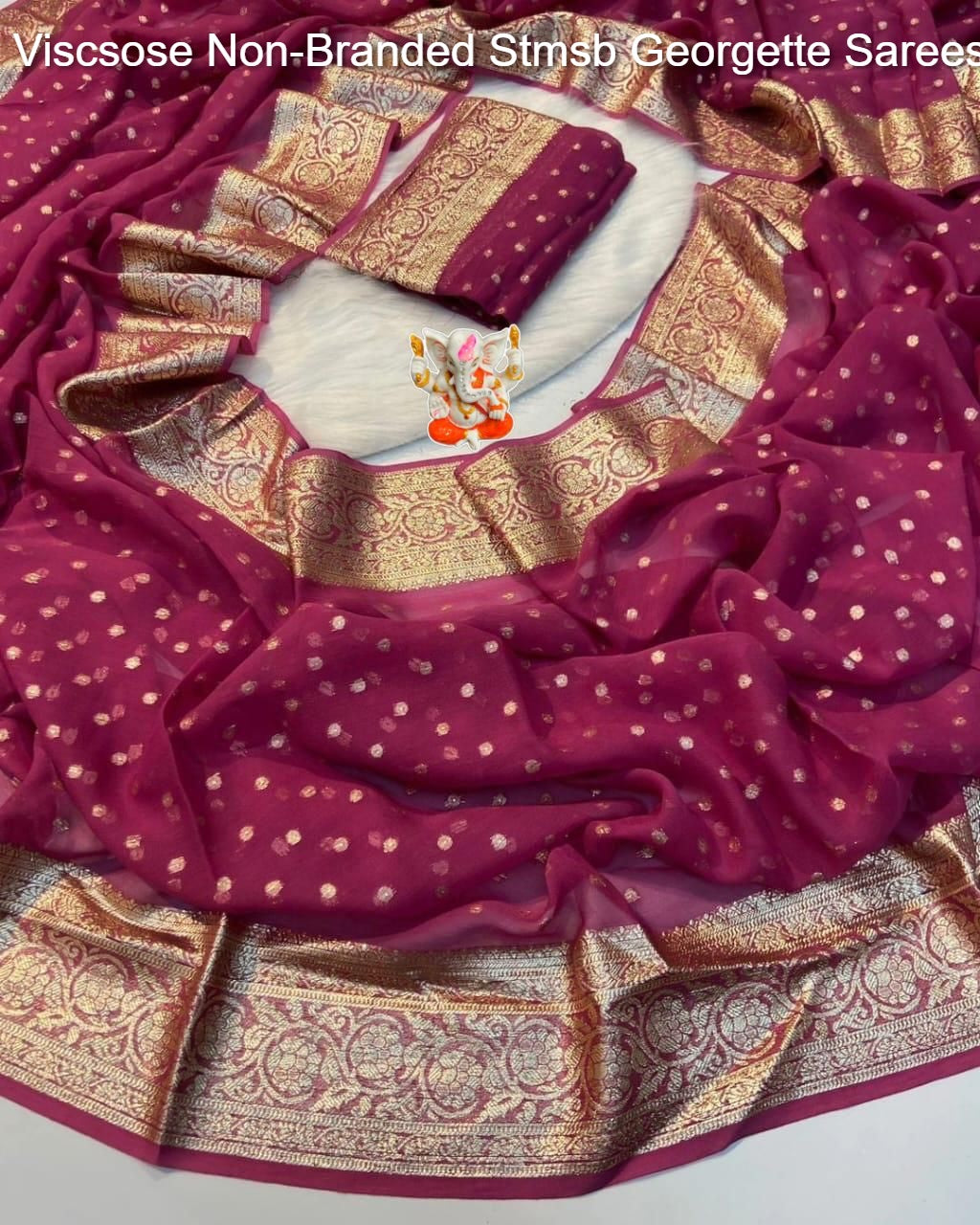 Viscsose Non-Branded Stmsb Georgette Sarees