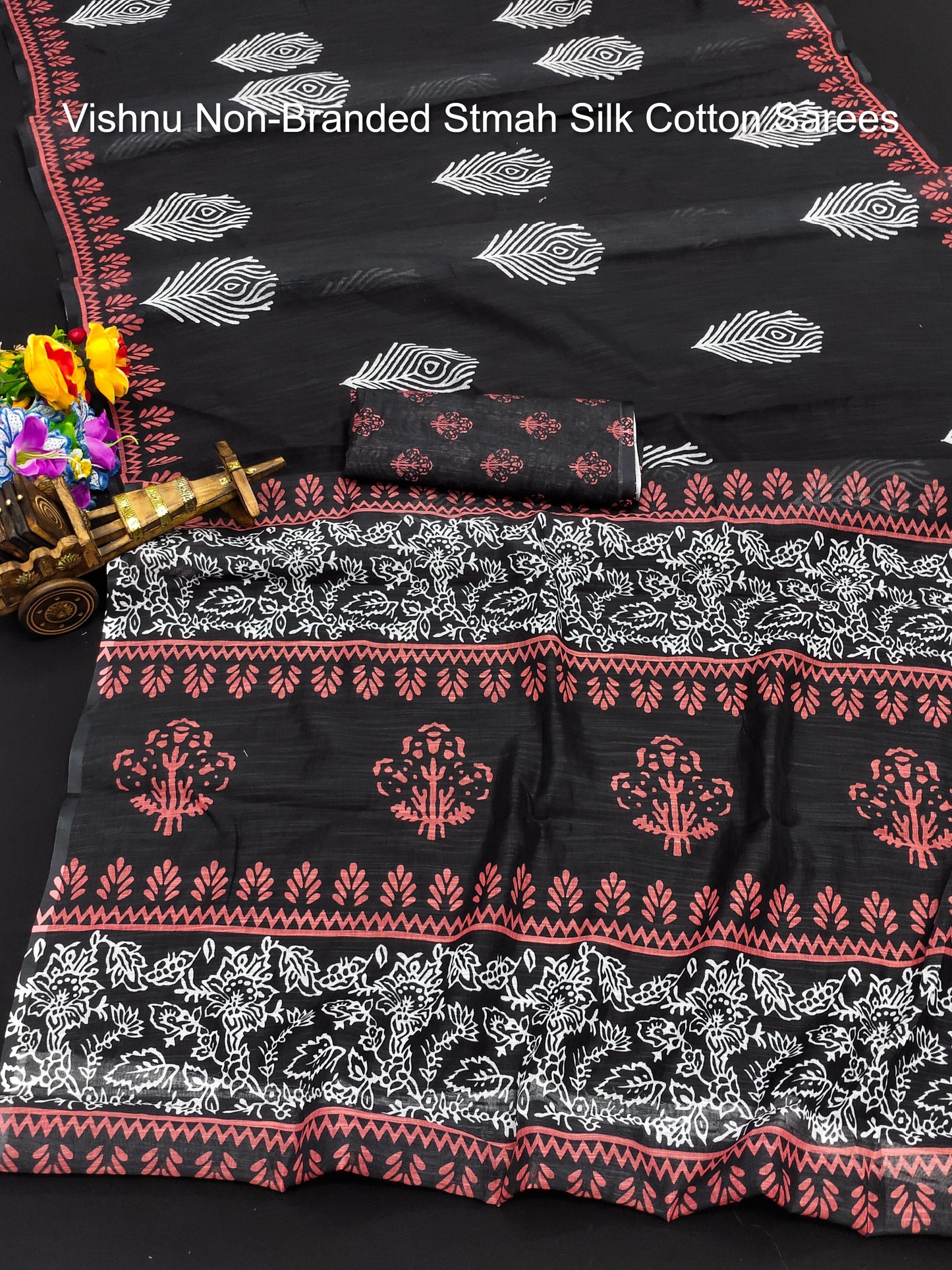 Vishnu Non-Branded Stmah Silk Cotton Sarees