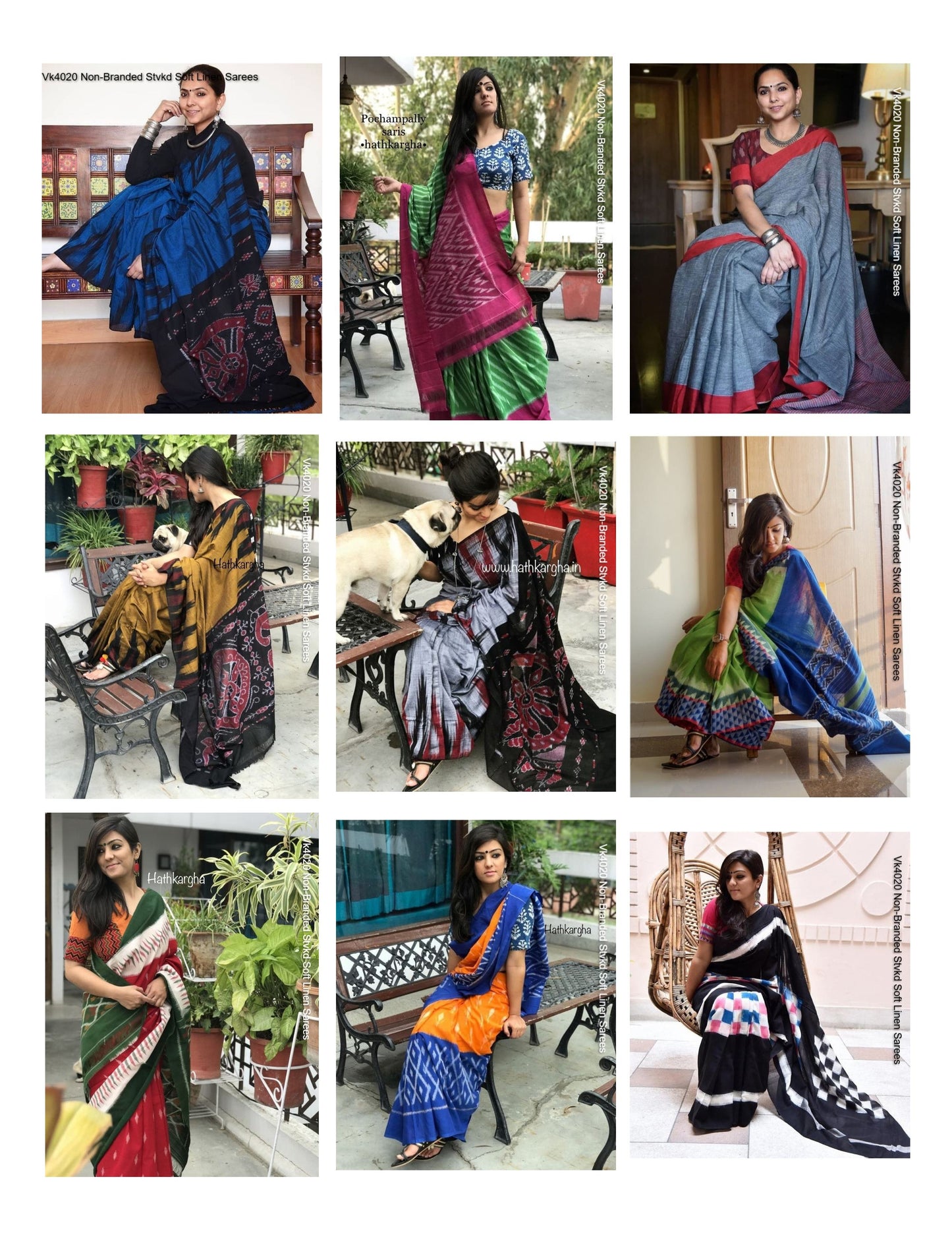 Vk4020 Non-Branded Stvkd Soft Linen Sarees