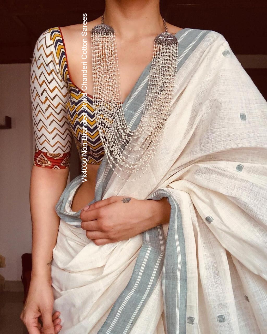 Vk4030 Non-Branded Stvkd Chanderi Cotton Sarees