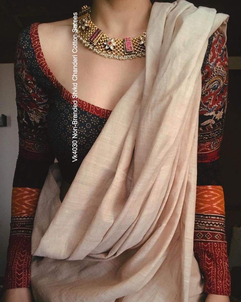 Vk4030 Non-Branded Stvkd Chanderi Cotton Sarees