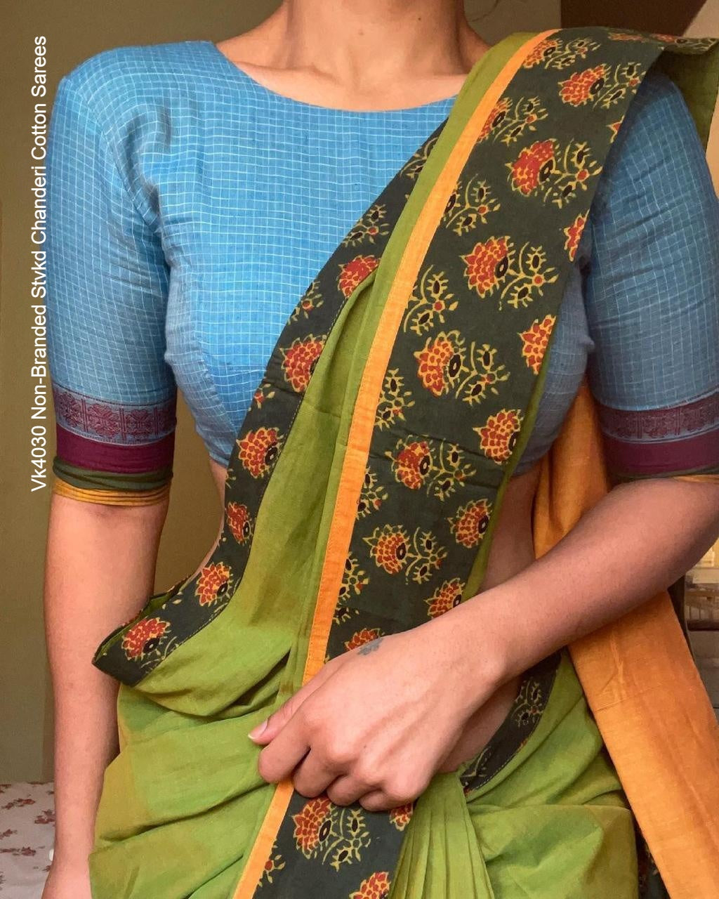 Vk4030 Non-Branded Stvkd Chanderi Cotton Sarees