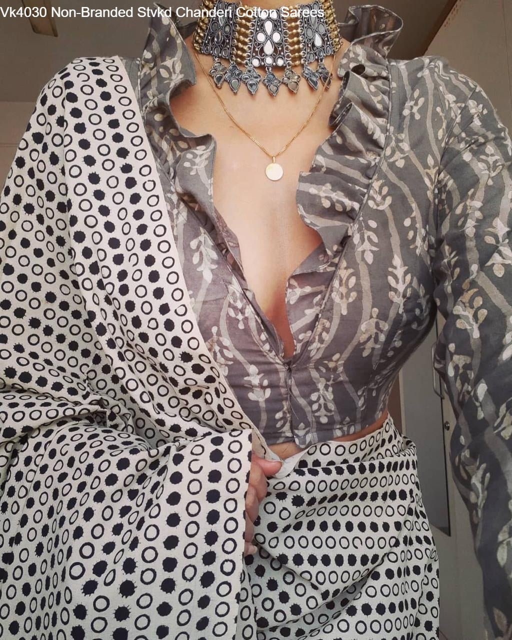 Vk4030 Non-Branded Stvkd Chanderi Cotton Sarees