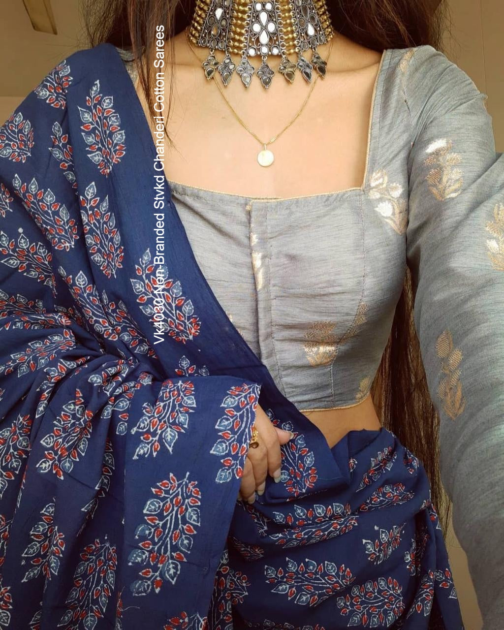 Vk4030 Non-Branded Stvkd Chanderi Cotton Sarees