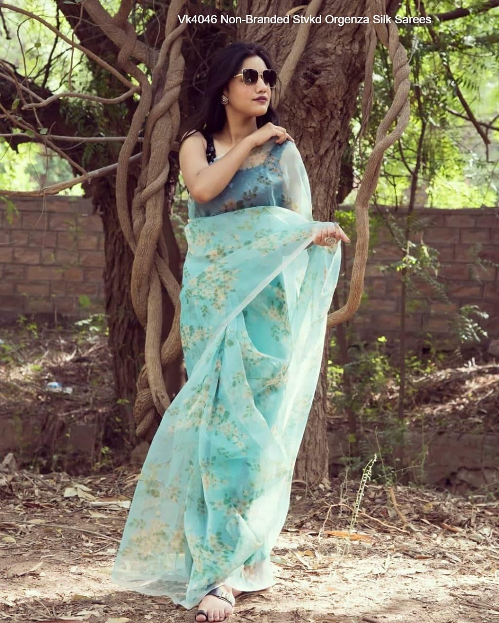 Vk4046 Non-Branded Stvkd Orgenza Silk Sarees