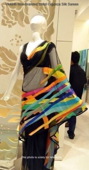 Vk4046 Non-Branded Stvkd Orgenza Silk Sarees