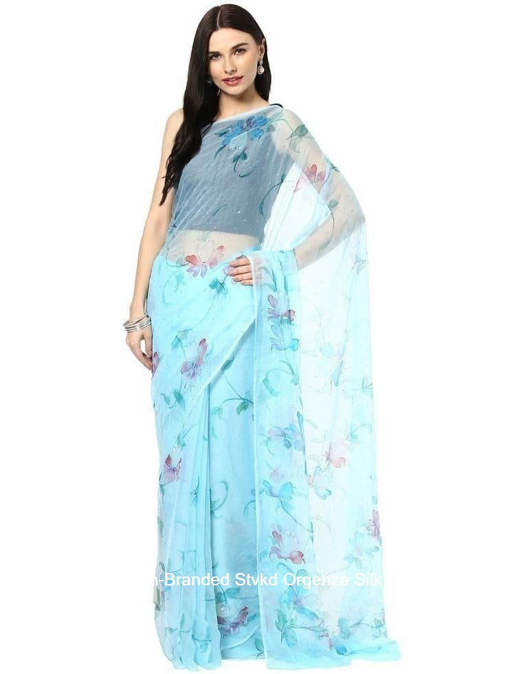 Vk4048 Non-Branded Stvkd Orgenza Silk Sarees