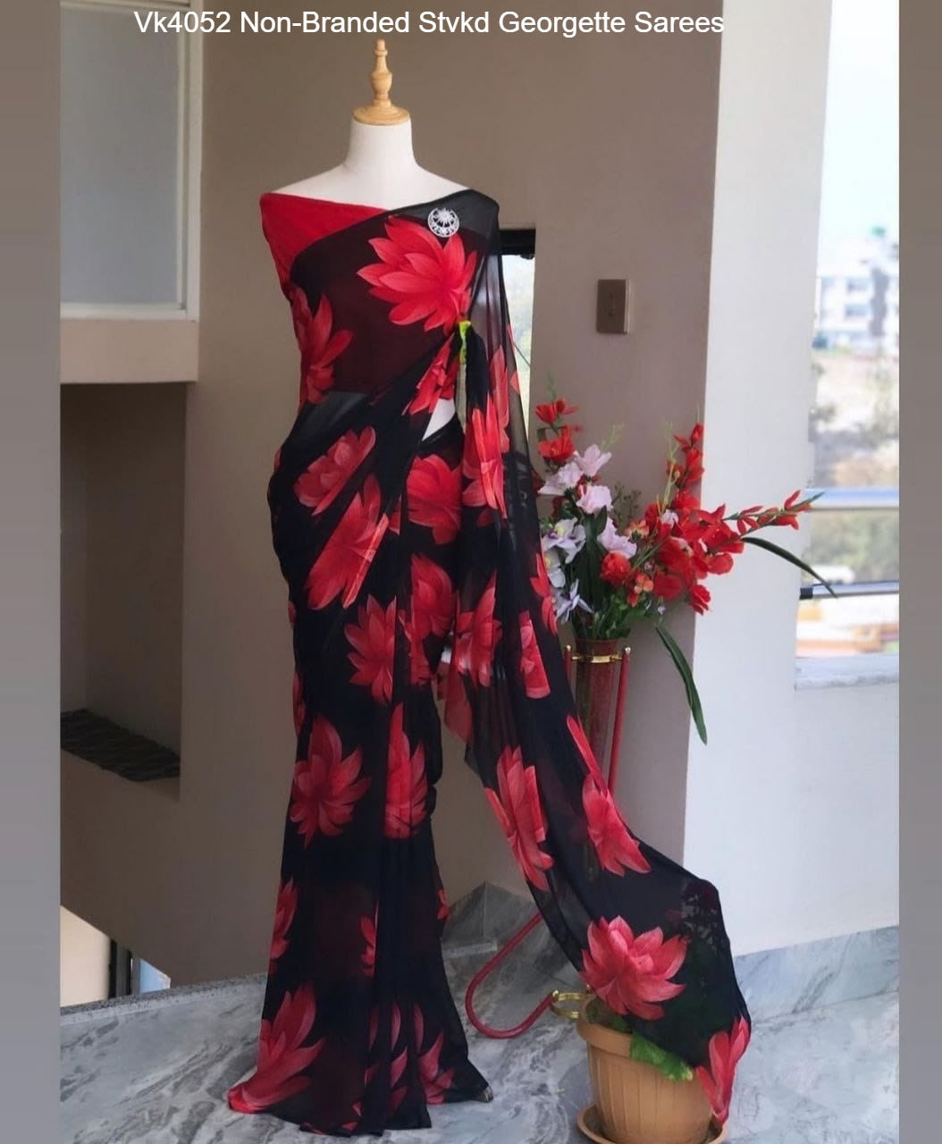 Vk4052 Non-Branded Stvkd Georgette Sarees