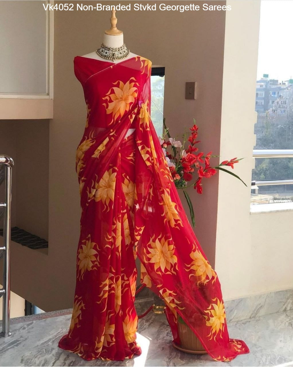 Vk4052 Non-Branded Stvkd Georgette Sarees