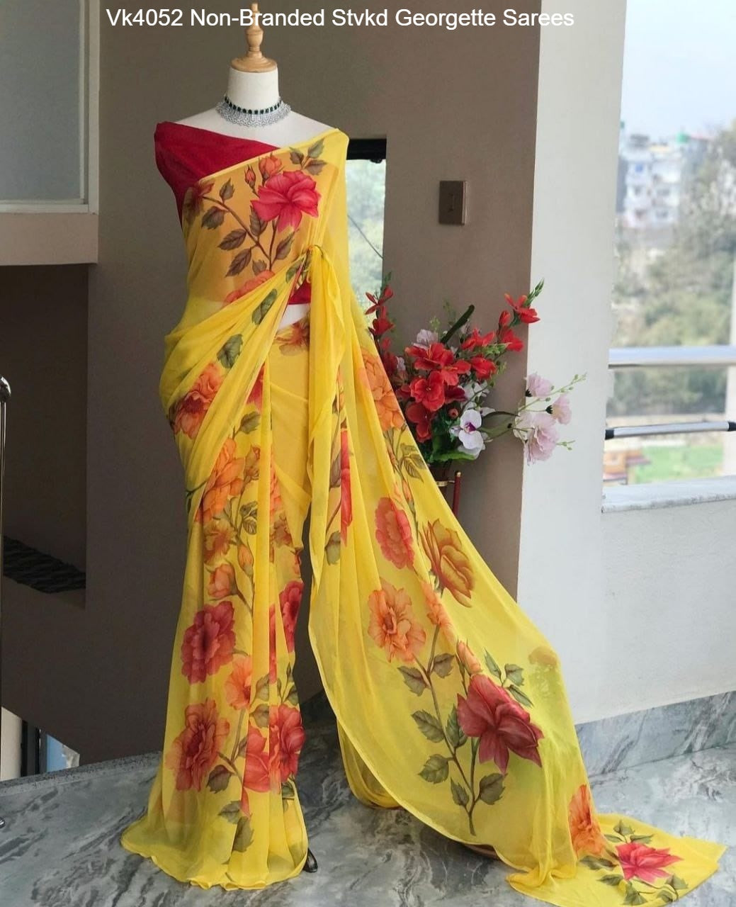 Vk4052 Non-Branded Stvkd Georgette Sarees