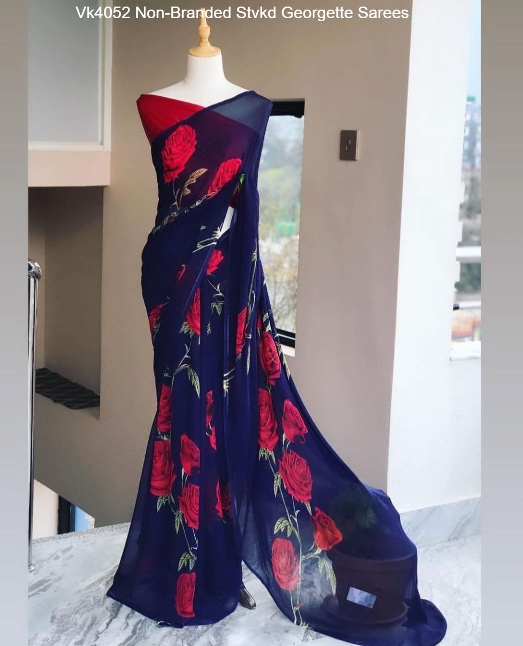 Vk4052 Non-Branded Stvkd Georgette Sarees