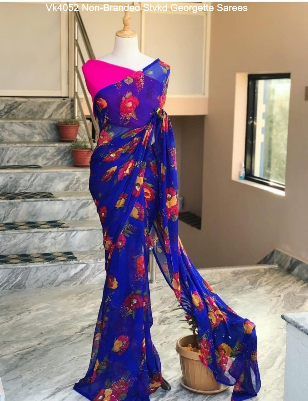 Vk4052 Non-Branded Stvkd Georgette Sarees