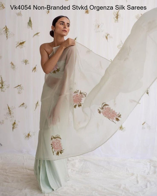 Vk4054 Non-Branded Stvkd Orgenza Silk Sarees