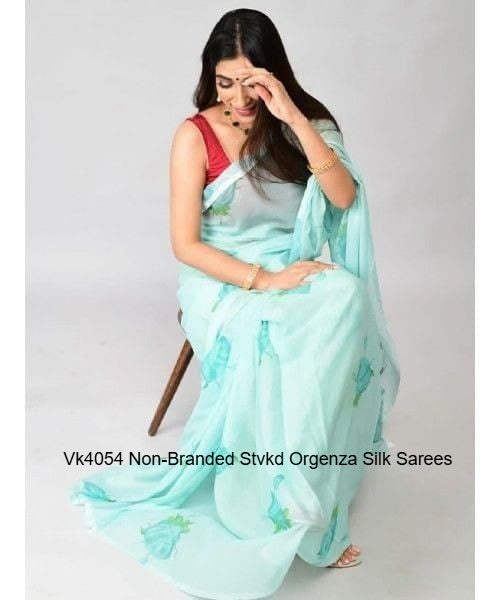 Vk4054 Non-Branded Stvkd Orgenza Silk Sarees
