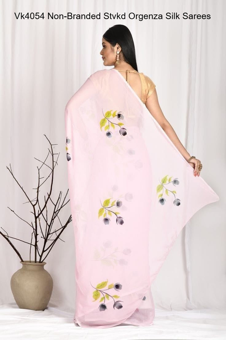 Vk4054 Non-Branded Stvkd Orgenza Silk Sarees