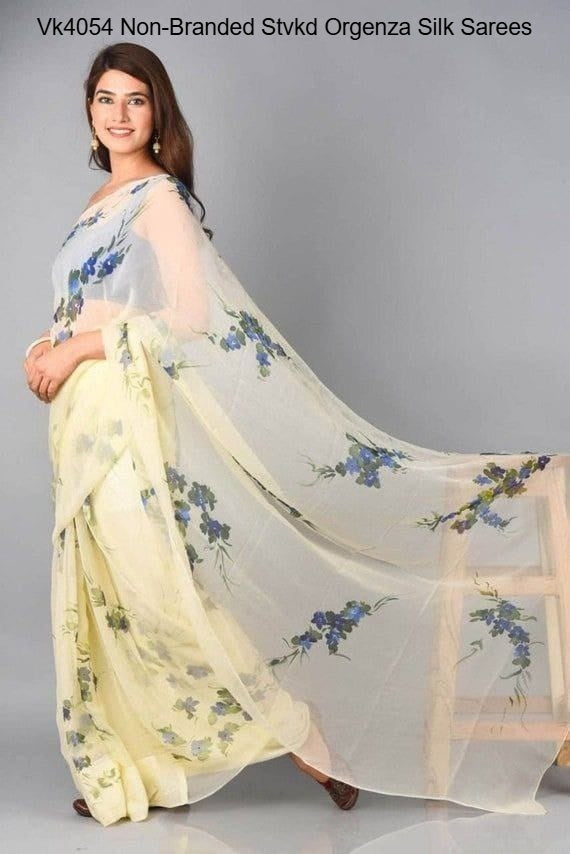 Vk4054 Non-Branded Stvkd Orgenza Silk Sarees