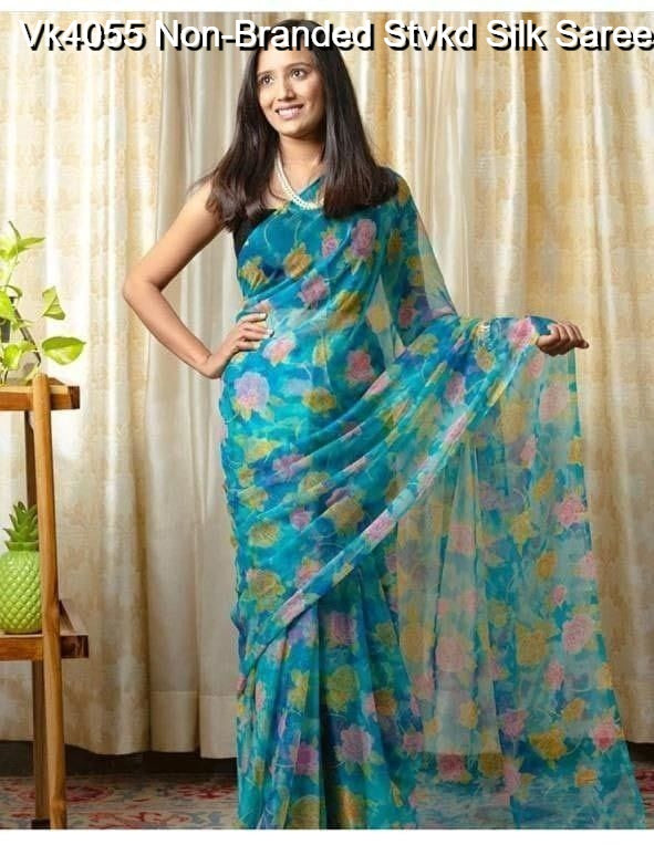 Vk4055 Non-Branded Stvkd Silk Sarees