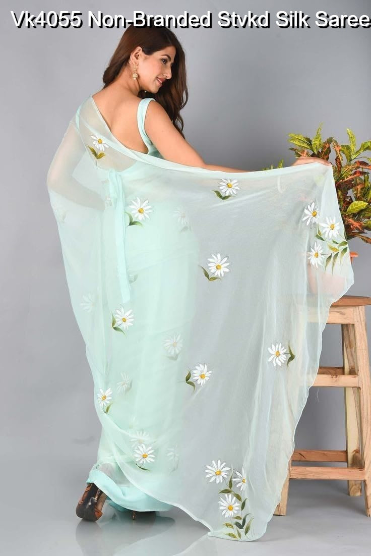 Vk4055 Non-Branded Stvkd Silk Sarees