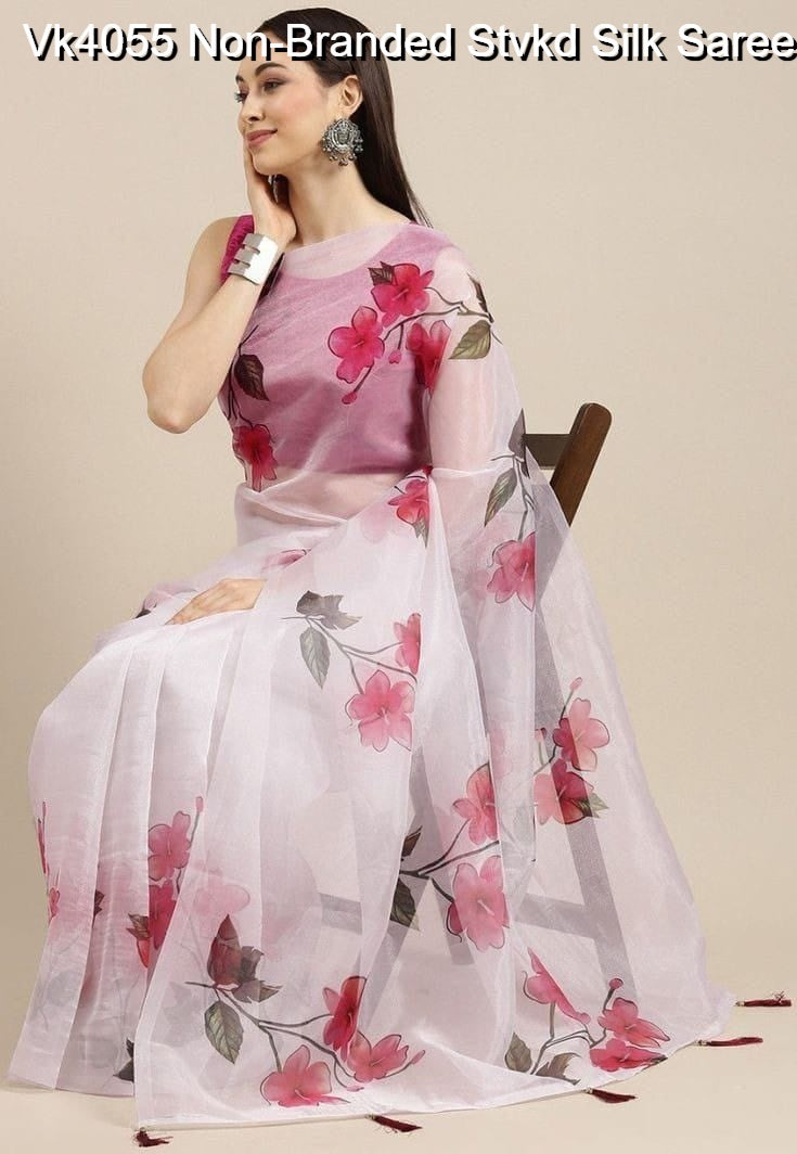 Vk4055 Non-Branded Stvkd Silk Sarees